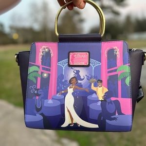 Loungefly Disney Tiana’s Place Satchel Crossbody Bag Purse